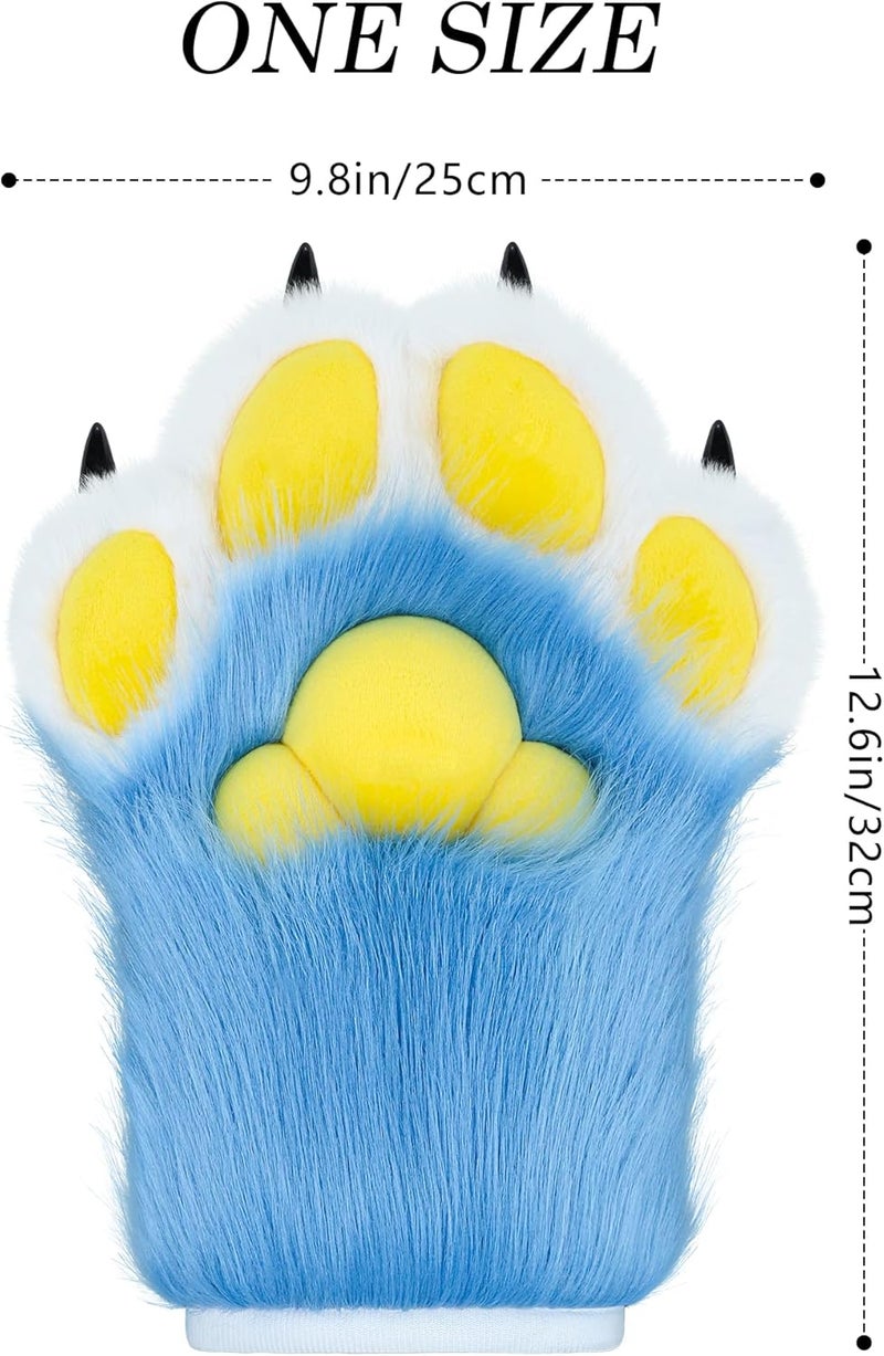 BNLIDES Cosplay Fursuit Paw Gloves Furry Claw Gloves Built-in Whistle Decompression Toys Costume Party Accessories for Adult - Image 4